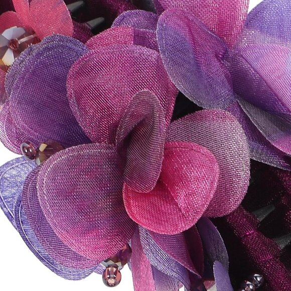 Women\'s Purple Resin Hair Clip Ponytail Holder Updo Accessory main image 9